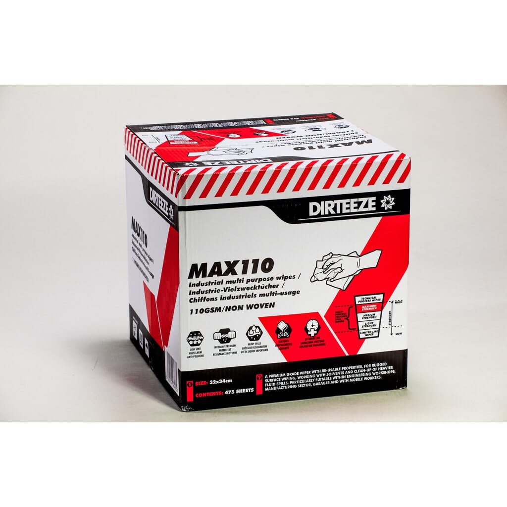 Toallitas industriales MAX110, 1 cajas de 160 paños Imagen del producto: Toallitas industriales MAX110, 1 cajas de 160 paños