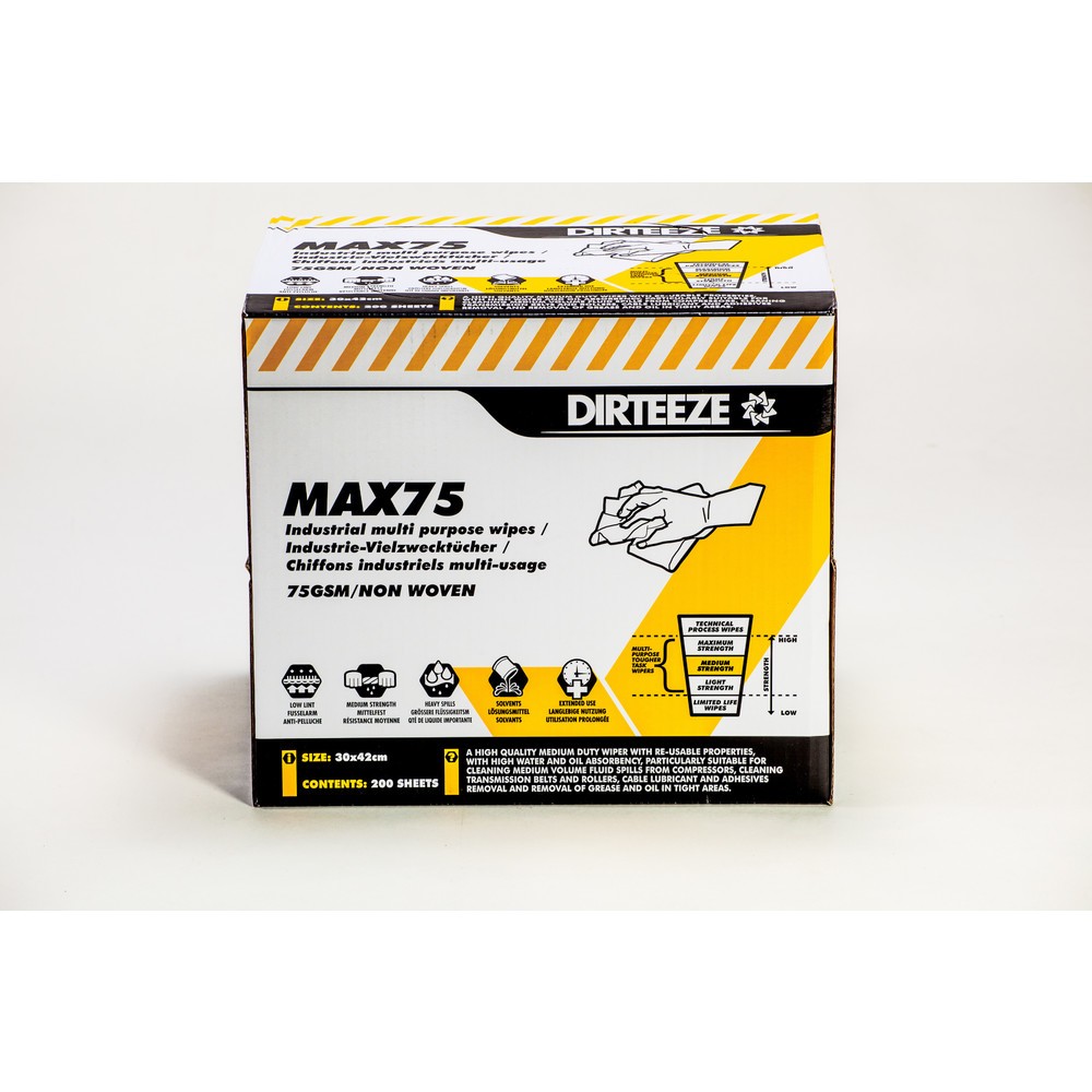 Imagen del producto: Toallitas industriales Max75, 1 cajas de 200 toallitas