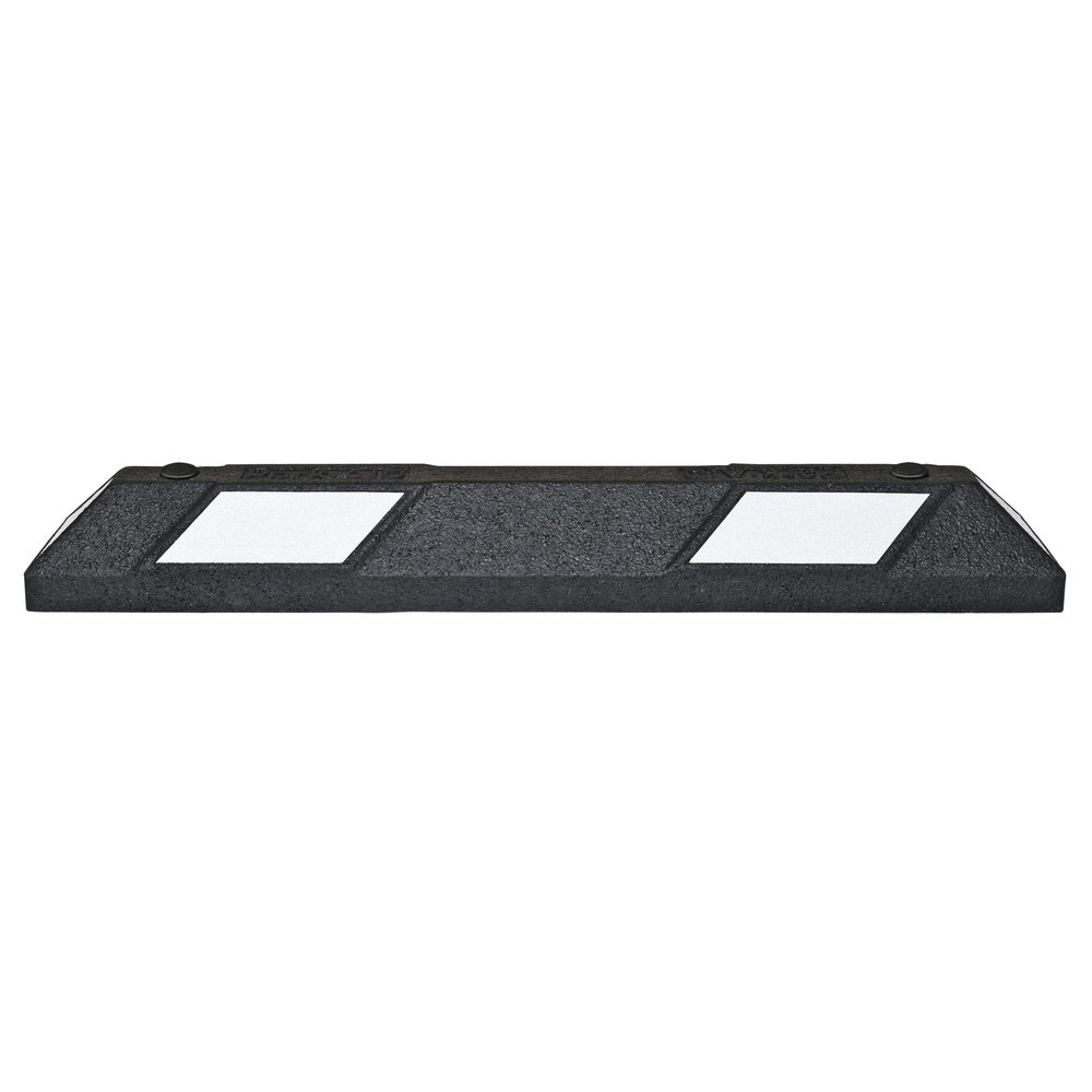 Número de imagen del producto 1: Tope de rueda Park-Aid®, negro con cinta reflectante blanca, ancho 900 mm