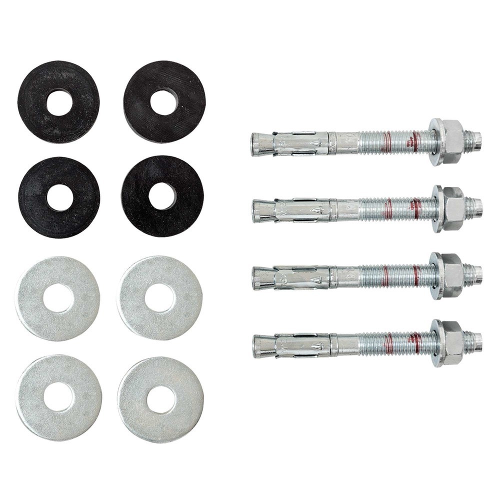 Número de imagen del producto 4: Tornillo de anclaje MORAVIA FLEX para suelos de cemento, juego de 4, ØxL12 x 110 mm, con amortiguador de goma Ø 40 mm, incluidas arandelas y tuercas