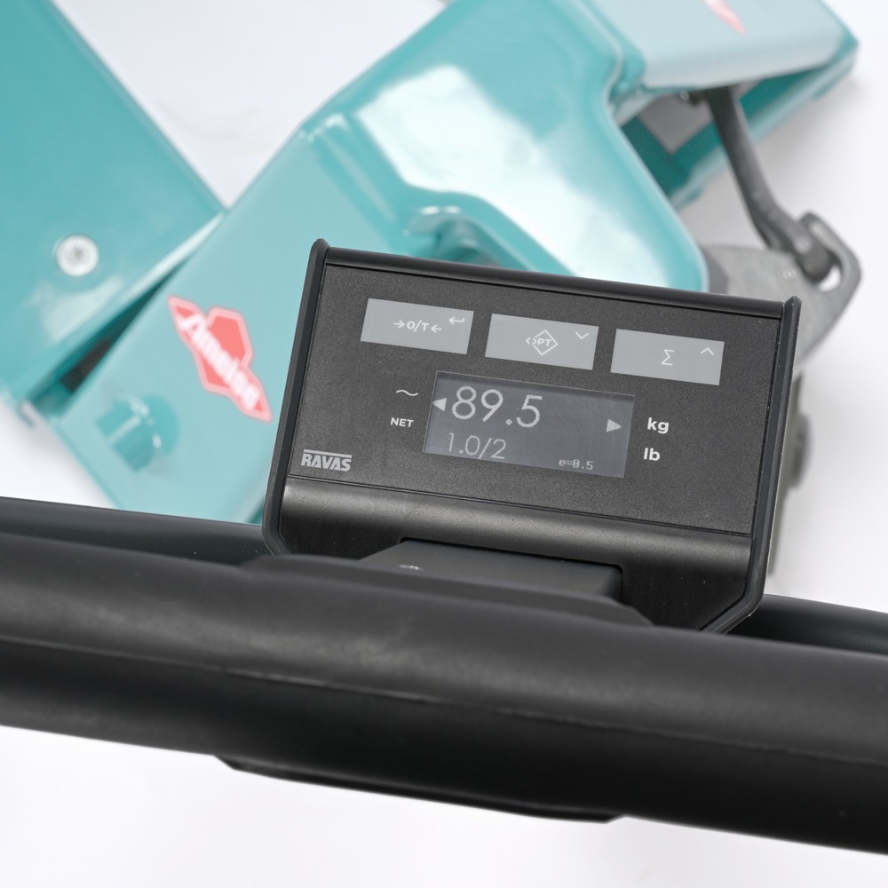 Número de imagen del producto 3: Transpaleta con báscula Ameise® PTM 2.0 Scale con pantalla en el cabezal de la barra timón, capacidad de carga 2.000 kg, ruedas simples