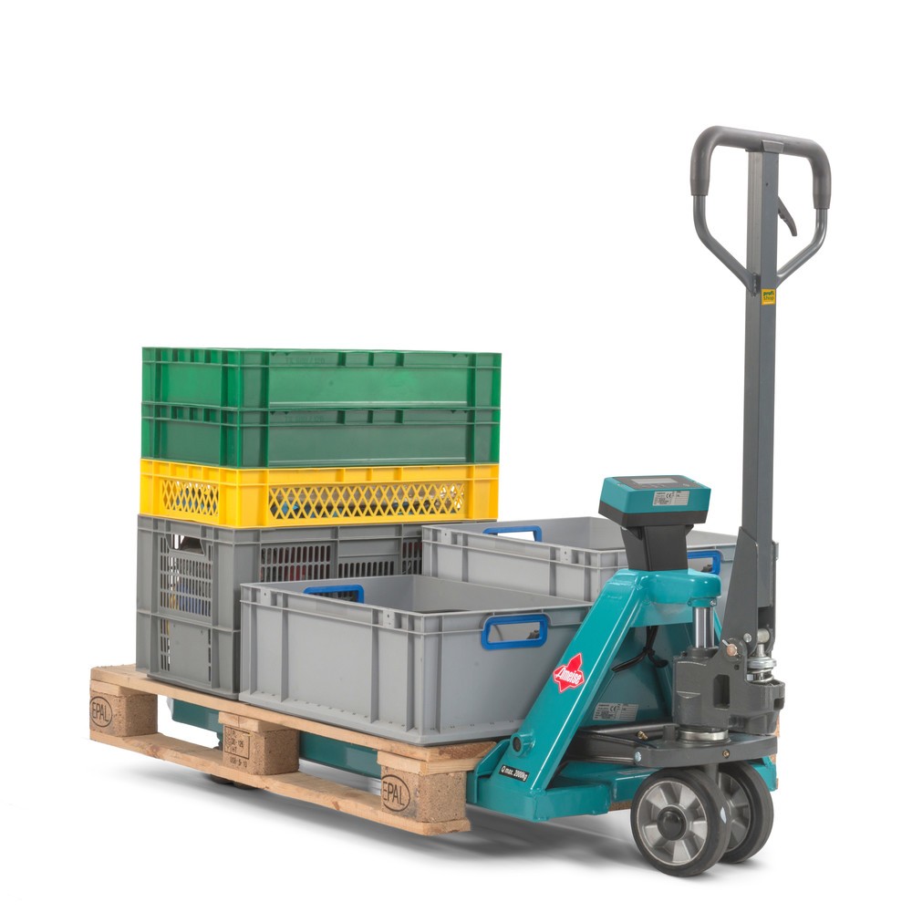 Número de imagen del producto 5: Transpaleta con báscula Ameise PTM 2.0, incrementos de 1 kg, capacidad de carga 2.000 kg