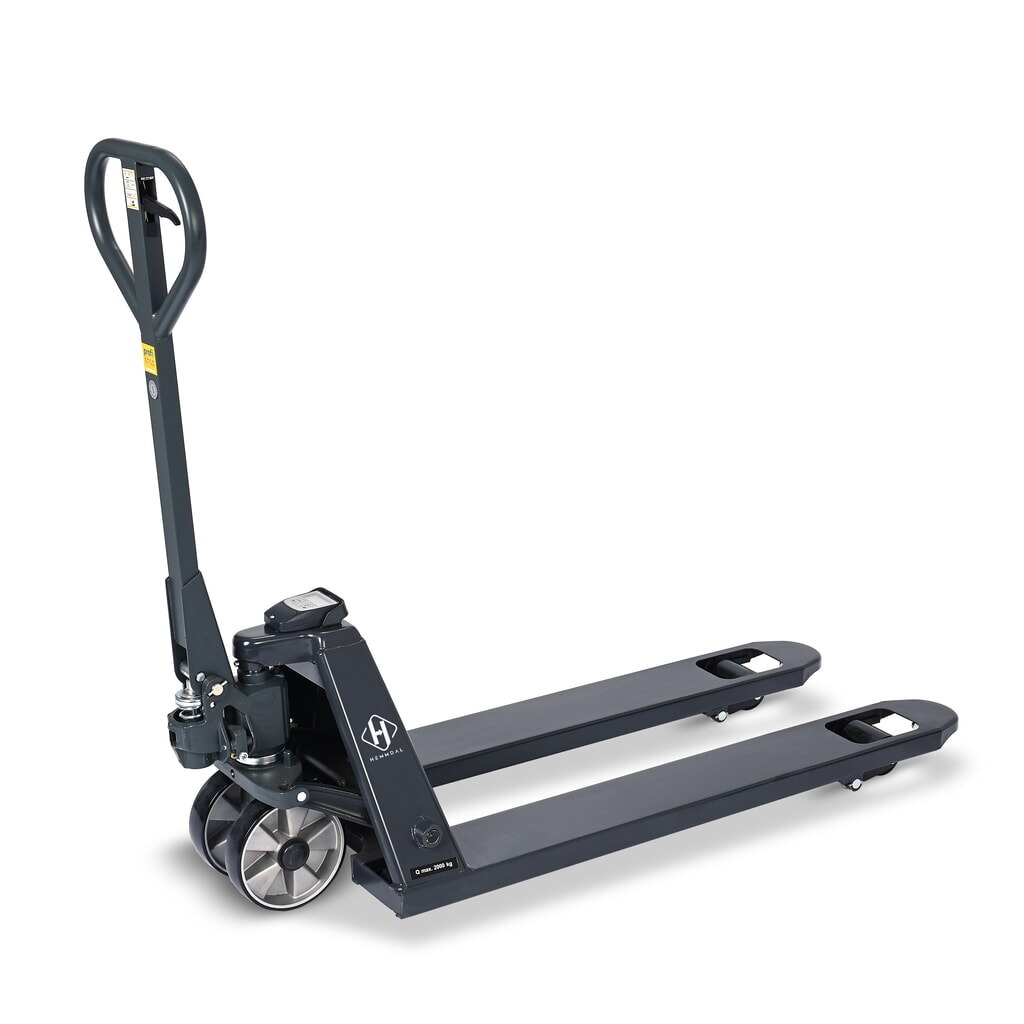 Imagen del producto: Transpaleta con báscula HEMMDAL PTM 2.0 Scale, capacidad de carga 2.000 kg, incrementos de 5 kg, rodillos de carga simples