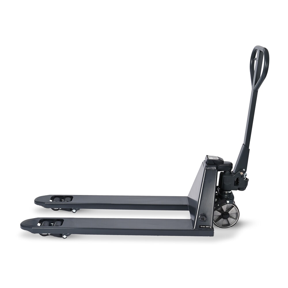 Número de imagen del producto 5: Transpaleta con báscula HEMMDAL PTM 2.0 Scale, fracciones de 5 kg, capacidad de carga 2.000 kg, rodillos tándem