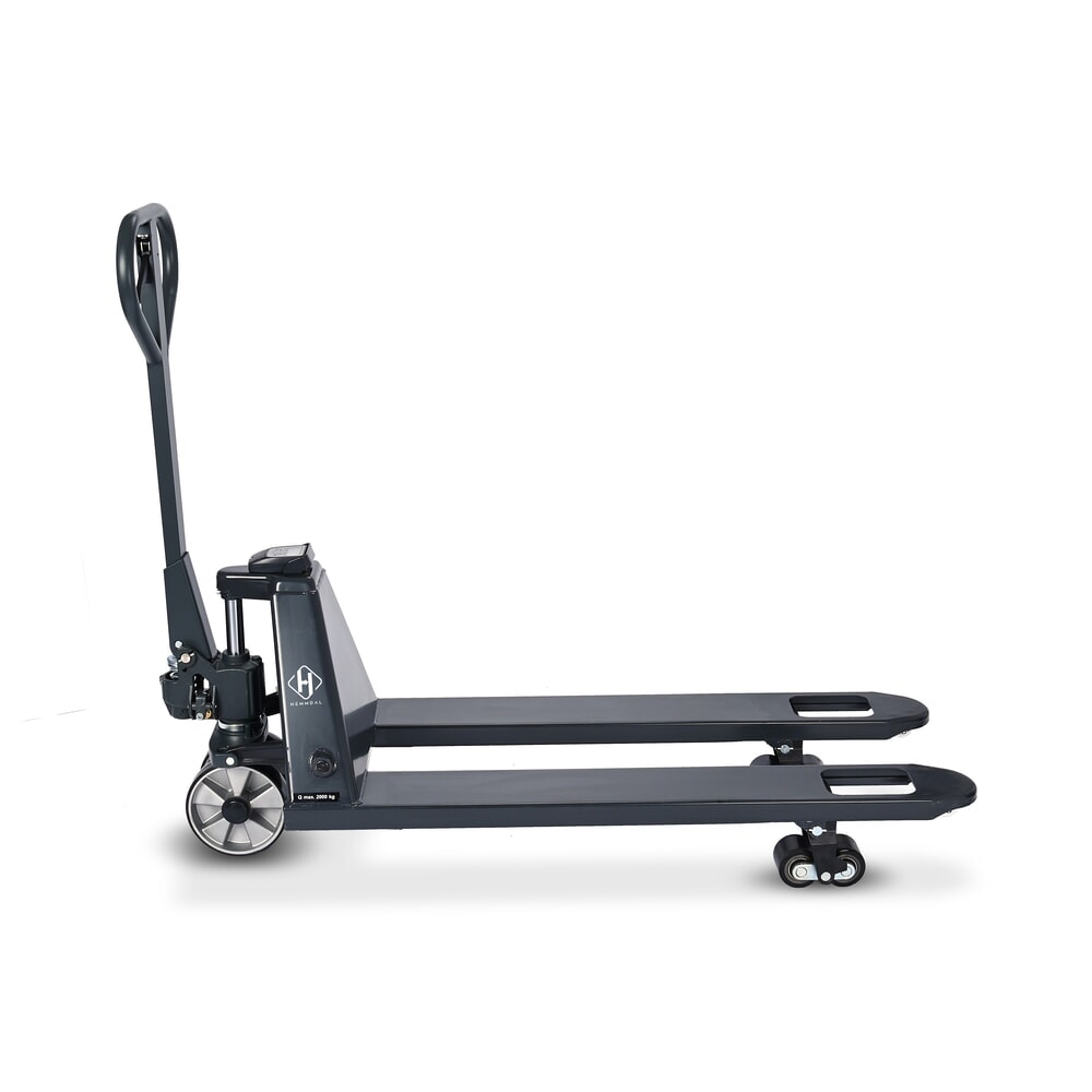 Número de imagen del producto 7: Transpaleta con báscula HEMMDAL PTM 2.0 Scale, fracciones de 5 kg, capacidad de carga 2.000 kg, rodillos tándem