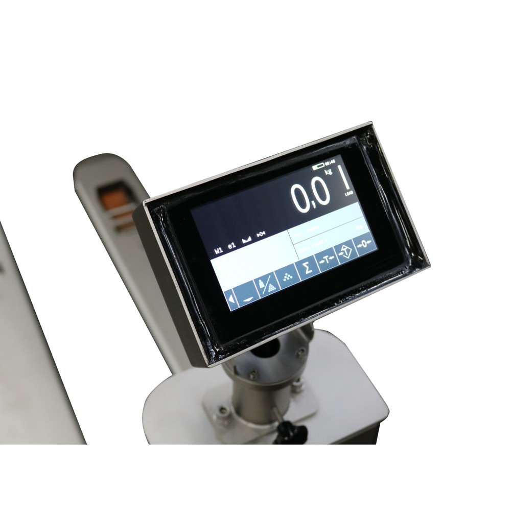 Número de imagen del producto 2: Transpaleta de acero inoxidable INOX PRO con pantalla táctil multirango, capacidad de carga 2.000 kg, longitud de horquilla 1,150 mm, poliamida, rodillos tándem