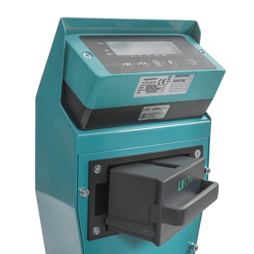 Número de imagen del producto 3: Transpaleta con báscula Ameise PTM 2.0 Scale+, con báscula de precisión, capacidad de carga 2.000 kg, rodillos tándem