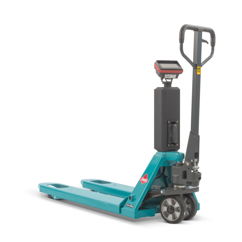 Imagen del producto: Transpaleta con báscula Ameise PTM 2.0 Scale con pantalla táctil, capacidad de carga 2.000 kg, rodillos tándem