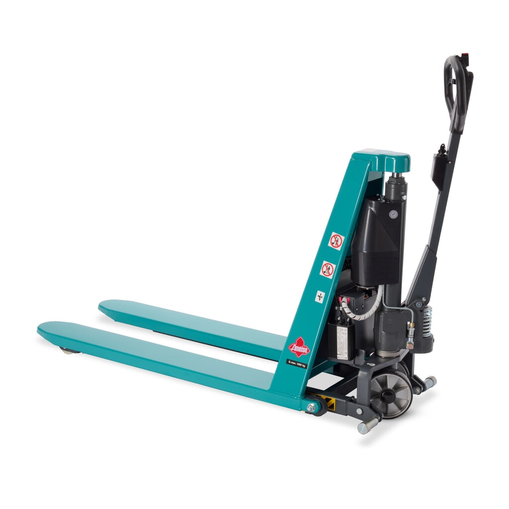 Número de imagen del producto 14: Transpaleta de tijera Ameise® PTM 1.0 electrohidráulica, capacidad de carga 1.000 kg, longitud de horquilla 1.150 mm, poliuretano/nailon