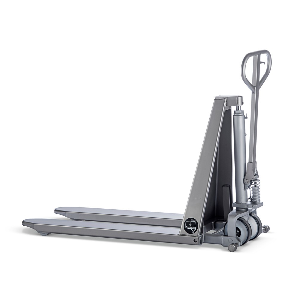 Número de imagen del producto 7: Transpaleta de tijera de acero inoxidable INOX con elevación rápida, LH 1.200 mm, nailon