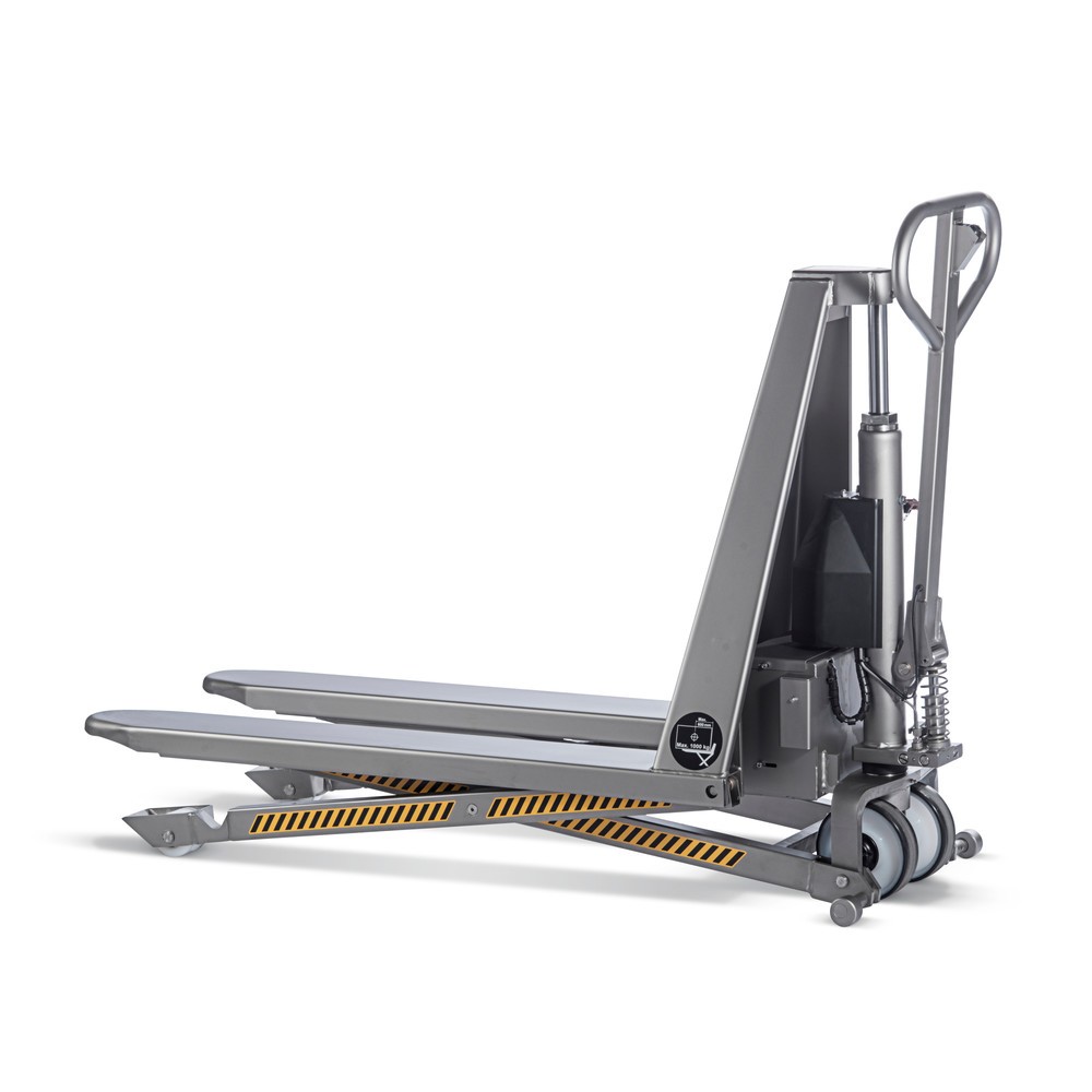 Imagen del producto: Transpaleta de tijera de acero inoxidable INOX PRO, electrohidráulica, LH 1.200 mm, nailon
