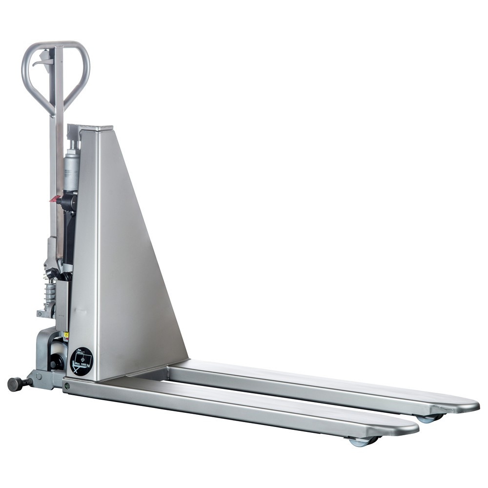 Número de imagen del producto 5: Transpaleta de tijera de acero inoxidable INOX PRO, electrohidráulica, LH 1.200 mm, nailon