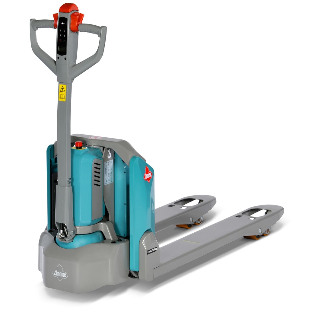 Transpaleta eléctrica Ameise® PTE 1.5, capacidad de carga 1.500 kg, longitud de horquilla 1.150 mm Imagen del producto: Transpaleta eléctrica Ameise® PTE 1.5, capacidad de carga 1.500 kg, longitud de horquilla 1.150 mm