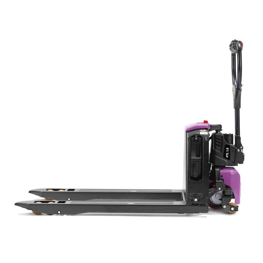 Número de imagen del producto 5: Transpaleta eléctrica AntOn de Jungheinrich PTL 1.5 con ruedas de apoyo, extra ancha para palets especiales, capacidad de carga 1.500 kg, longitud de horquilla 1.150 mm