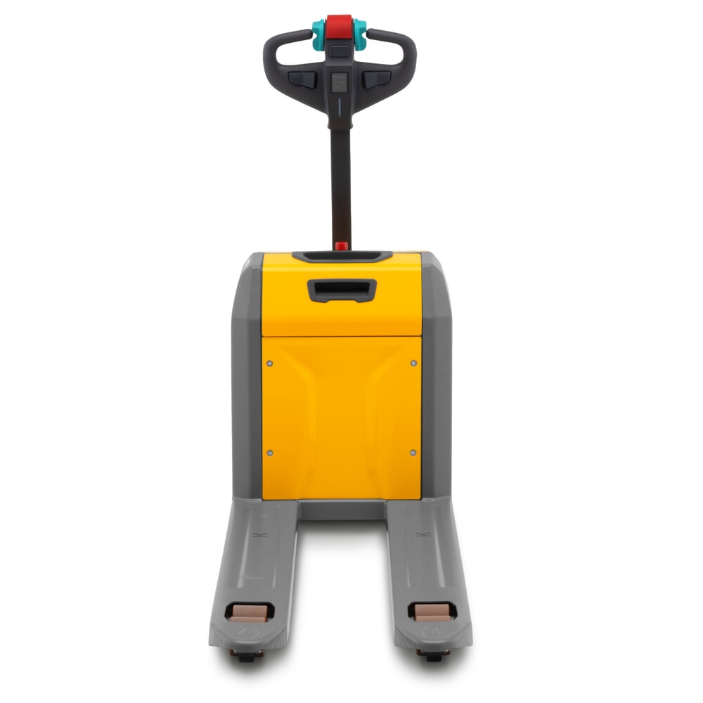 Número de imagen del producto 3: Transpaleta eléctrica Jungheinrich AME 18, capacidad de carga 1.800 kg, longitud de horquilla 1.150 mm, ancho de horquilla especial 670 mm, rodillos en tándem