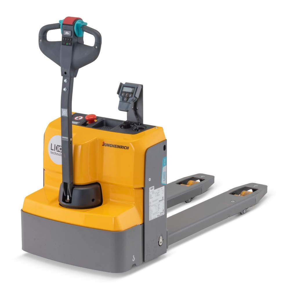 Imagen del producto: Transpaleta eléctrica Jungheinrich EJE M13, con báscula, CC 1300 kg, iones de litio