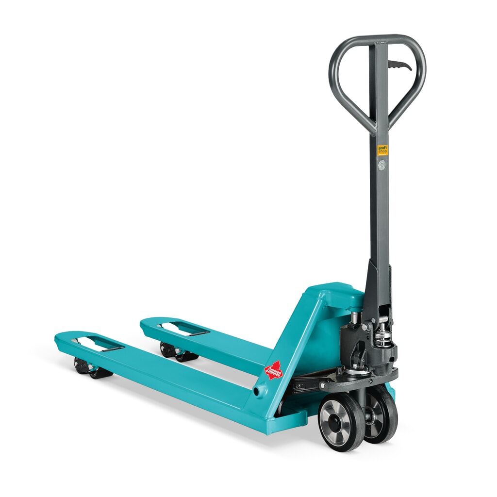 Imagen del producto: Transpaleta manual Ameise® PTM 2.0 con elevación rápida de mano, capacidad de carga 2.000 kg, longitud de horquilla 1.150 mm, goma maciza/poliuretano