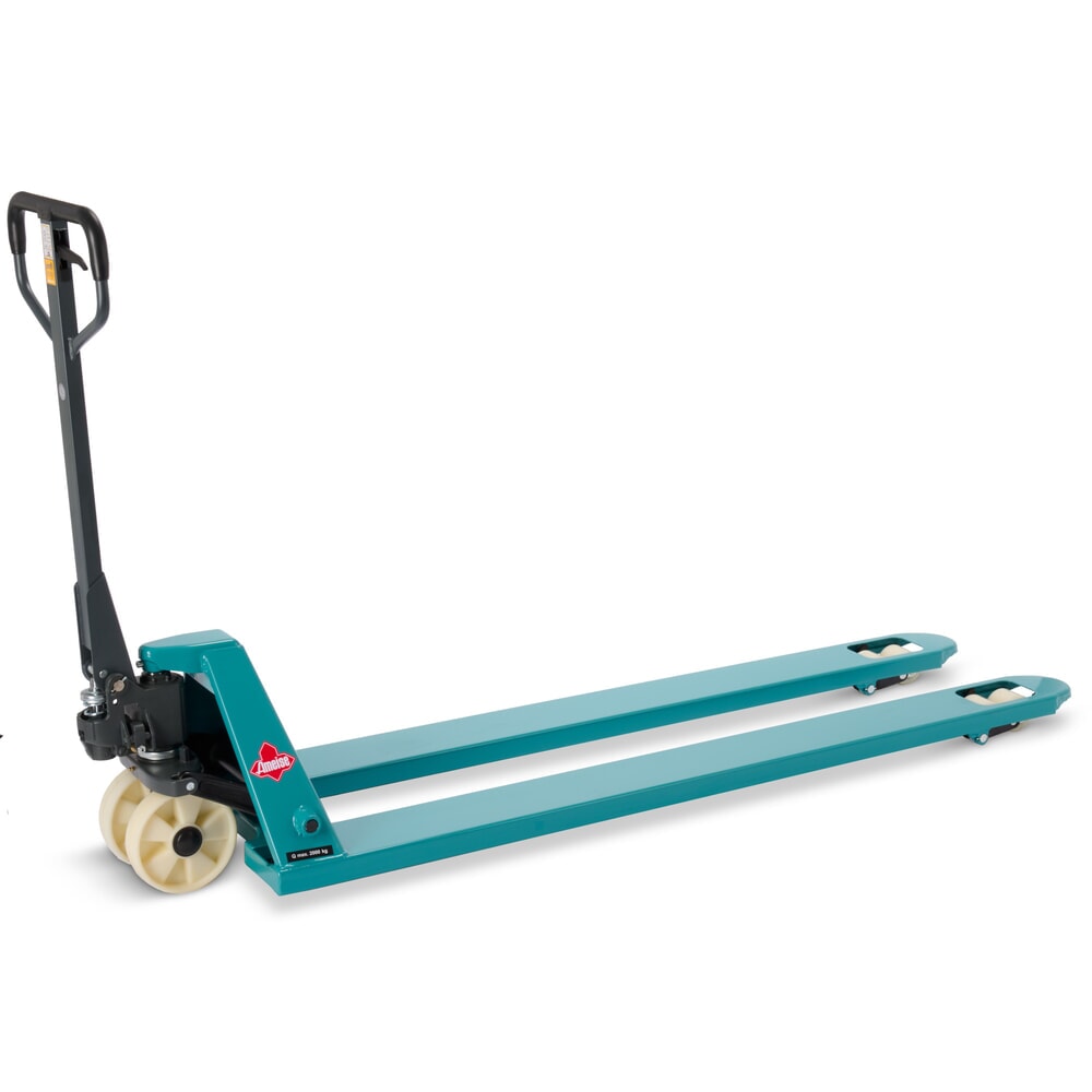 Número de imagen del producto 1: Transpaleta manual Ameise® PTM 2.0, capacidad de carga 2.000 kg, longitud de horquilla 1.800 mm, nailon, rodillos en tándem