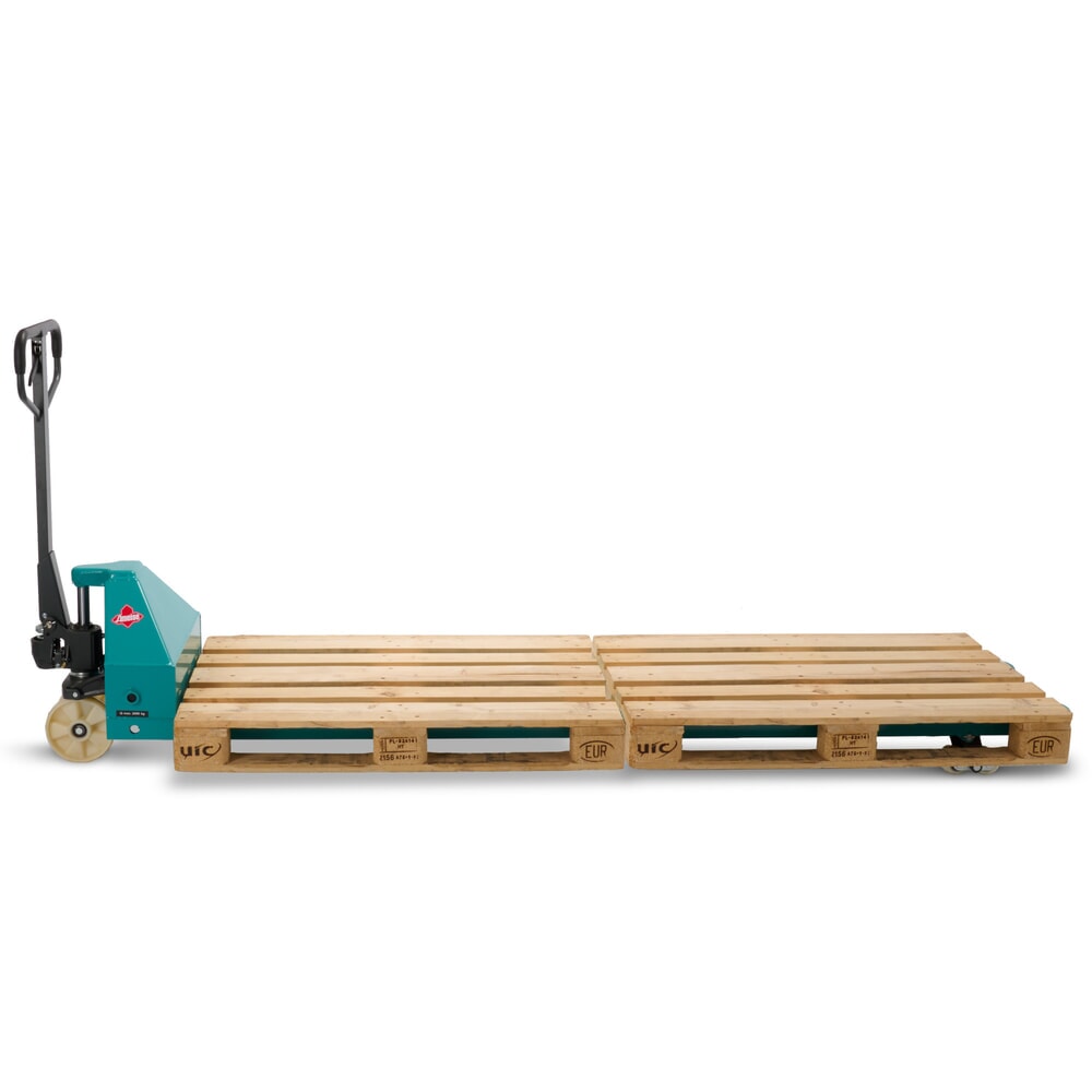 Número de imagen del producto 4: Transpaleta manual Ameise® PTM 2.0, capacidad de carga 2.000 kg, longitud de horquilla 2.500 mm, nailon, rodillos en tándem