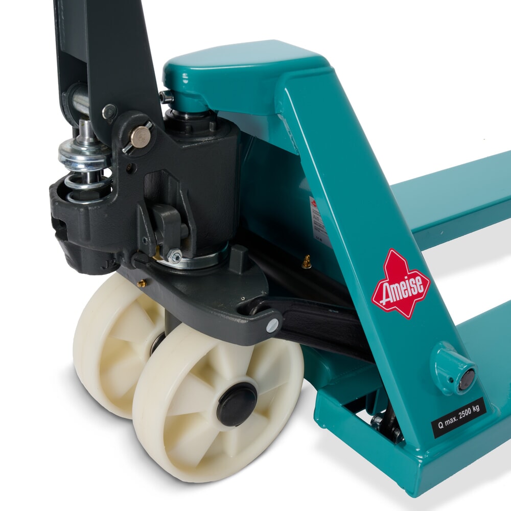 Número de imagen del producto 13: Transpaleta manual Ameise® PTM 2.5, capacidad de carga 2.500 kg, longitud de horquilla 1.150 mm, nailon, rodillos en tándem