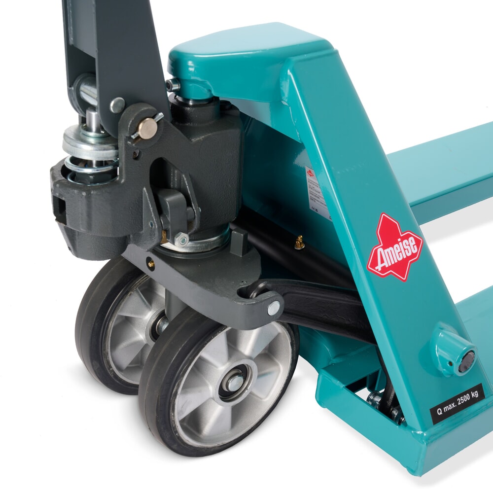 Número de imagen del producto 13: Transpaleta manual Ameise® PTM 2.5, con elevación rápida, capacidad de carga 2.500 kg, longitud de horquilla 1.150 mm, caucho/poliuretano, rodillos en tándem