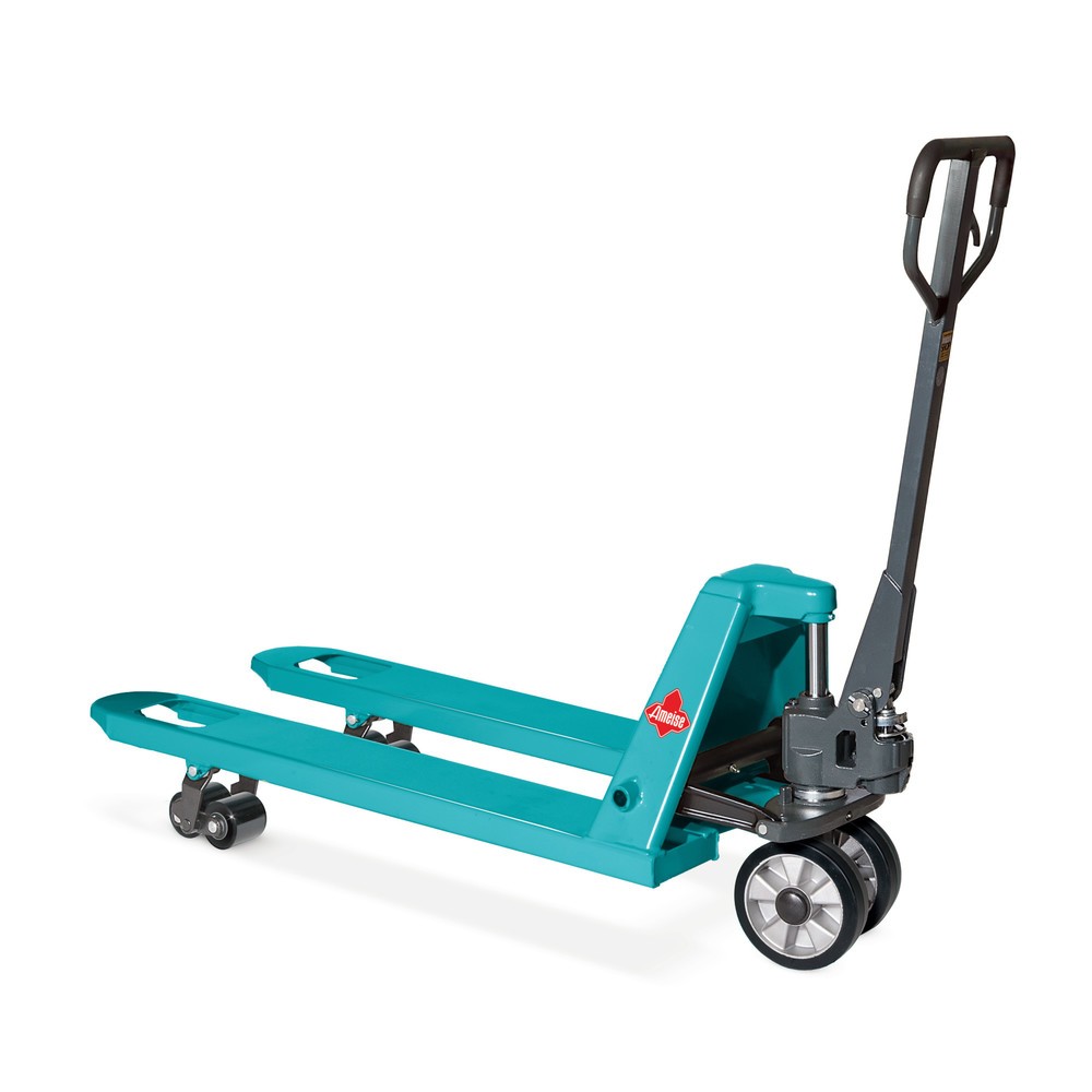 Imagen del producto: Transpaleta manual Ameise® PTM 2.5, con elevación rápida, capacidad de carga 2.500 kg, longitud de horquilla 1.150 mm, caucho/poliuretano, rodillos en tándem