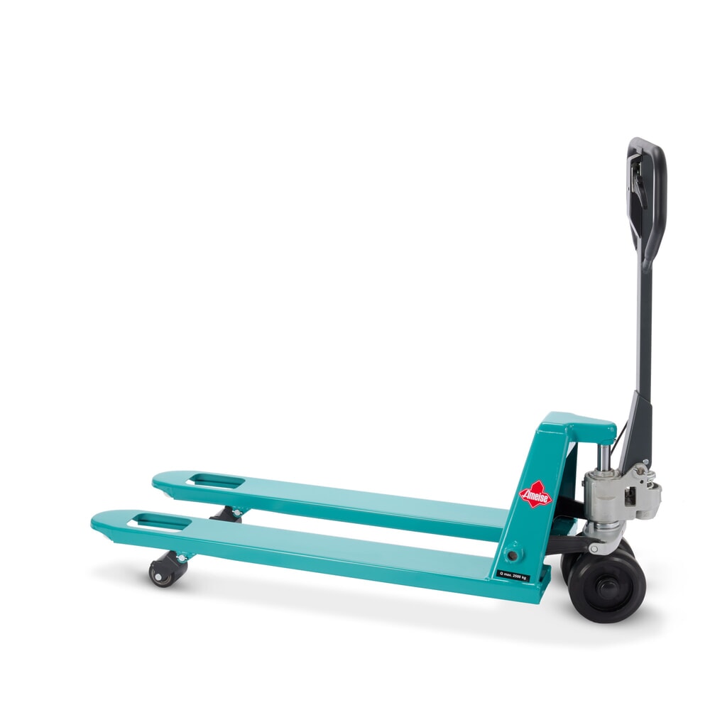 Número de imagen del producto 6: Transpaleta manual Ameise® PTM 2.5 con freno de mano, capacidad de carga 2.500 kg, longitud de horquilla 1.150 mm, goma maciza/poliuretano