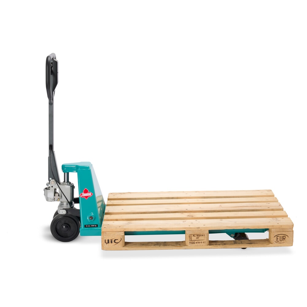 Número de imagen del producto 8: Transpaleta manual Ameise® PTM 2.5 con freno de mano, capacidad de carga 2.500 kg, longitud de horquilla 1.150 mm, goma maciza/poliuretano