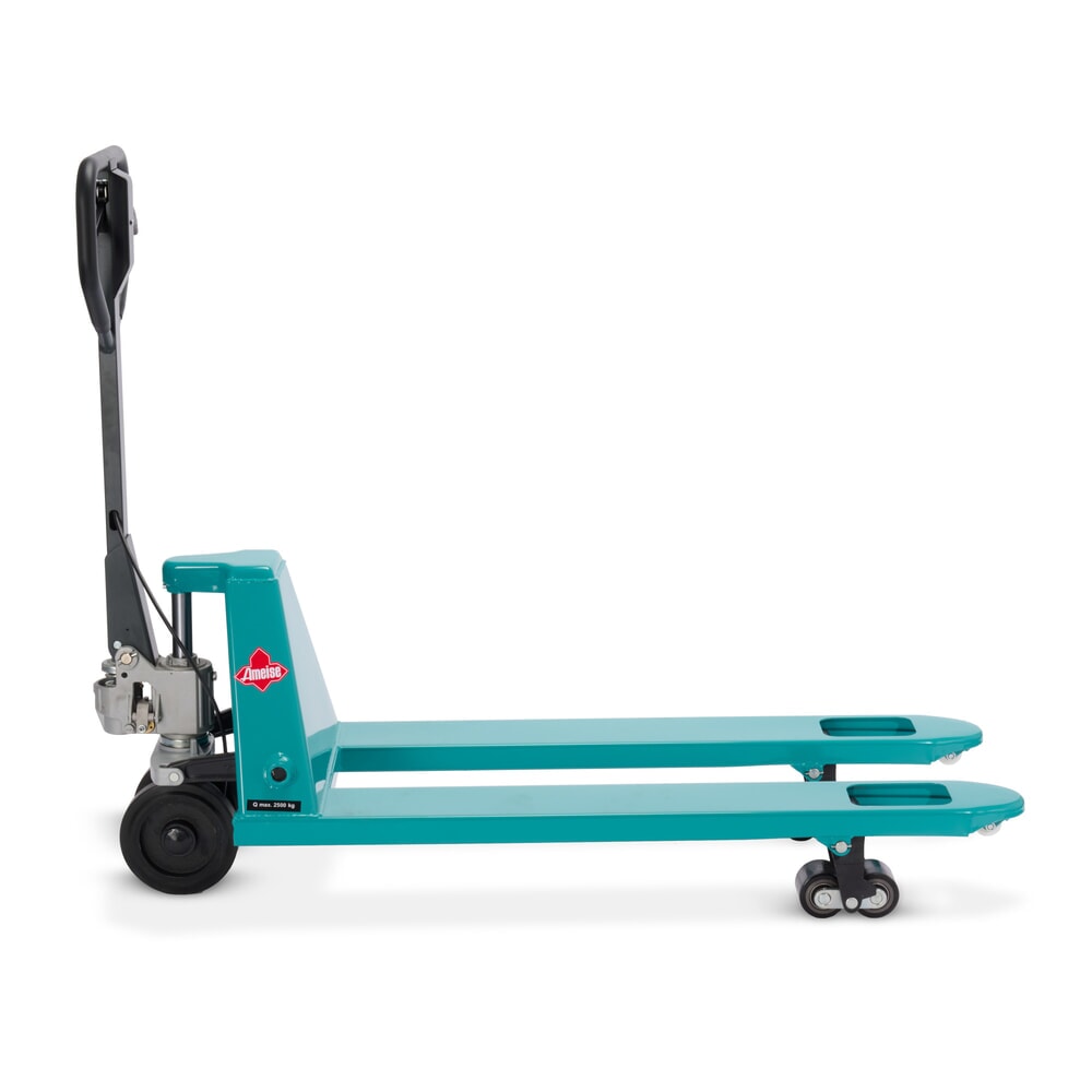 Número de imagen del producto 5: Transpaleta manual Ameise® PTM 2.5, con freno manual, capacidad de carga 2.500 kg, longitud de horquilla 1.150 mm, caucho/poliuretano, rodillos en tándem
