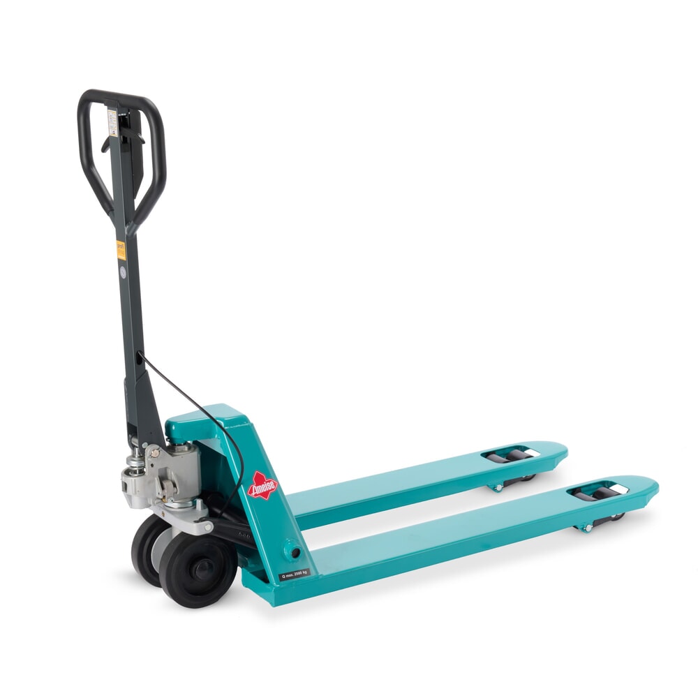 Imagen del producto: Transpaleta manual Ameise® PTM 2.5, con freno manual, capacidad de carga 2.500 kg, longitud de horquilla 1.150 mm, caucho/poliuretano, rodillos en tándem