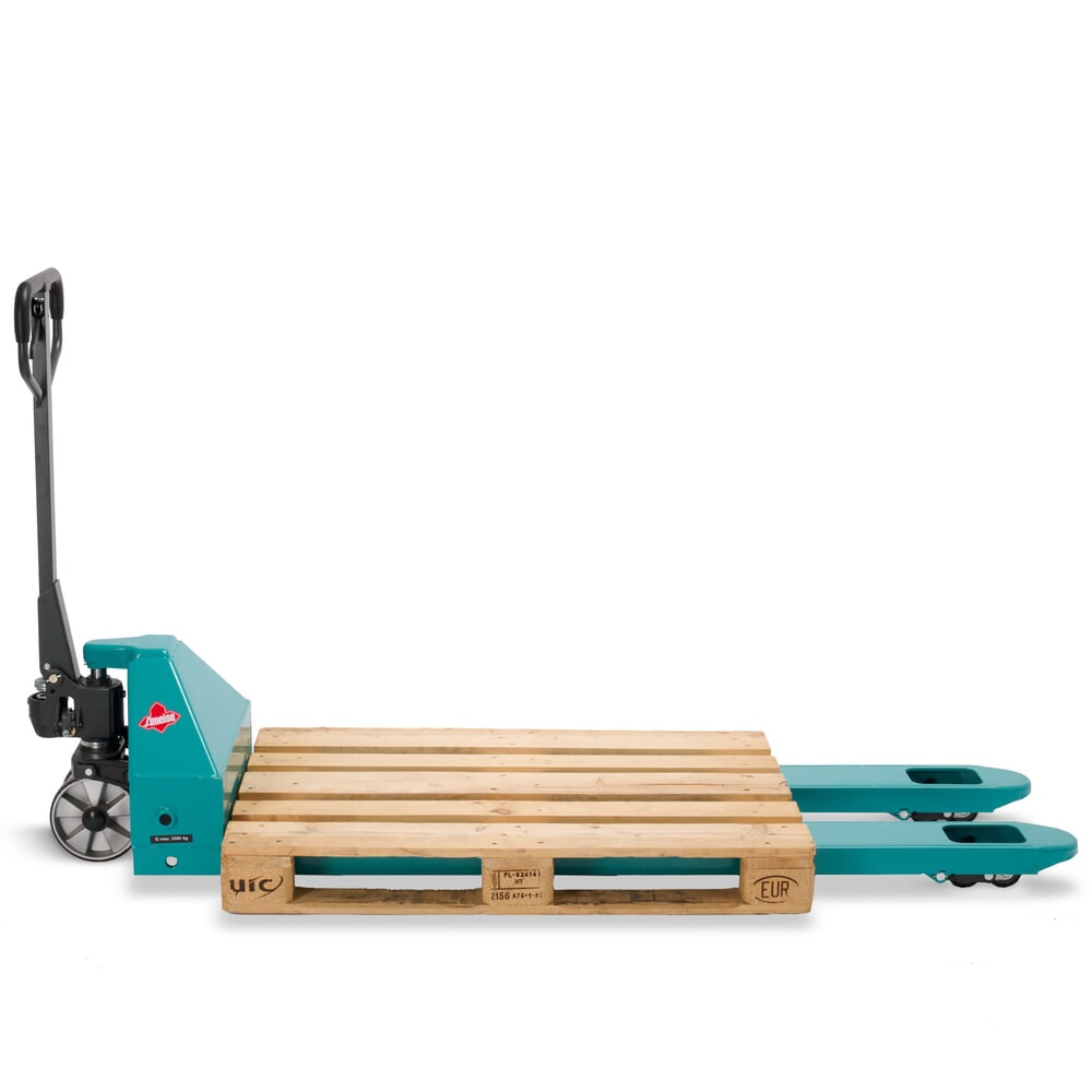 Número de imagen del producto 5: Transpaleta manual Ameise® PTM 3.5, capacidad de carga 3.500 kg, longitud de horquilla 1.800 mm, poliuretano, rodillos en tándem