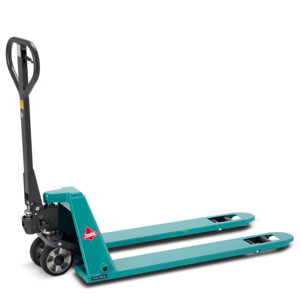 Transpaleta manual Ameise® PTM 1.5, Low, capacidad de carga 1.500 kg, longitud de horquilla 1.150 mm, caucho/poliuretano Imagen del producto: Transpaleta manual Ameise® PTM 1.5, Low, capacidad de carga 1.500 kg, longitud de horquilla 1.150 mm, caucho/poliuretano