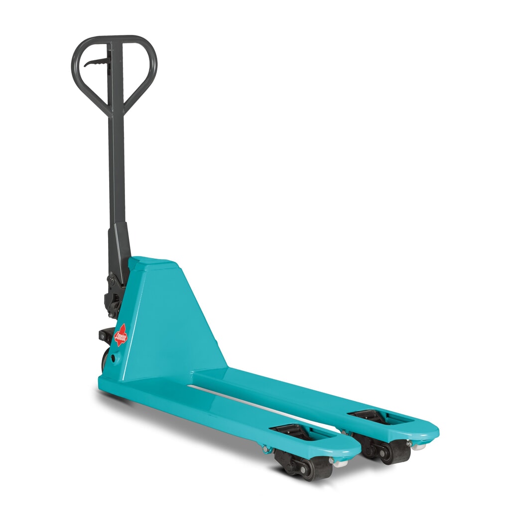 Imagen del producto: Transpaleta manual estrecha Ameise PTM 2.0 Narrow, capacidad de carga 2.000 kg, longitud de horquilla 1.150 mm, ancho de horquilla 450 mm, goma maciza/poliuretano