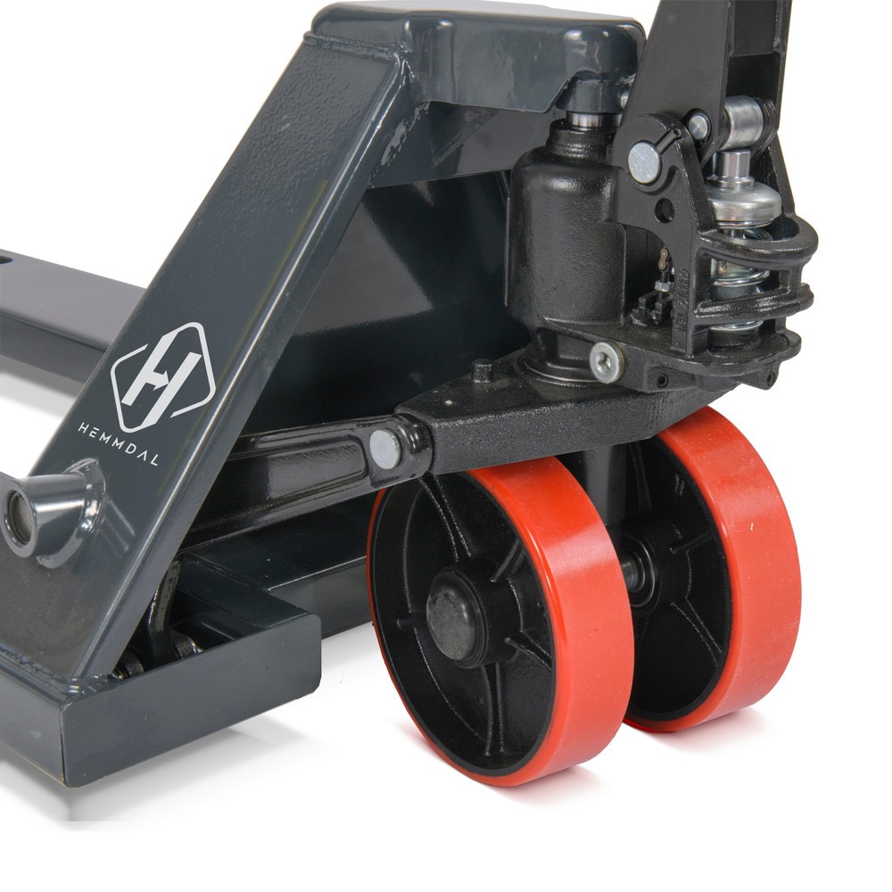 Número de imagen del producto 3: Transpaleta manual HEMMDAL PTM 2.0, capacidad de carga 2.000 kg, longitud de horquilla 1.150 mm, poliuretano, rodillos simples