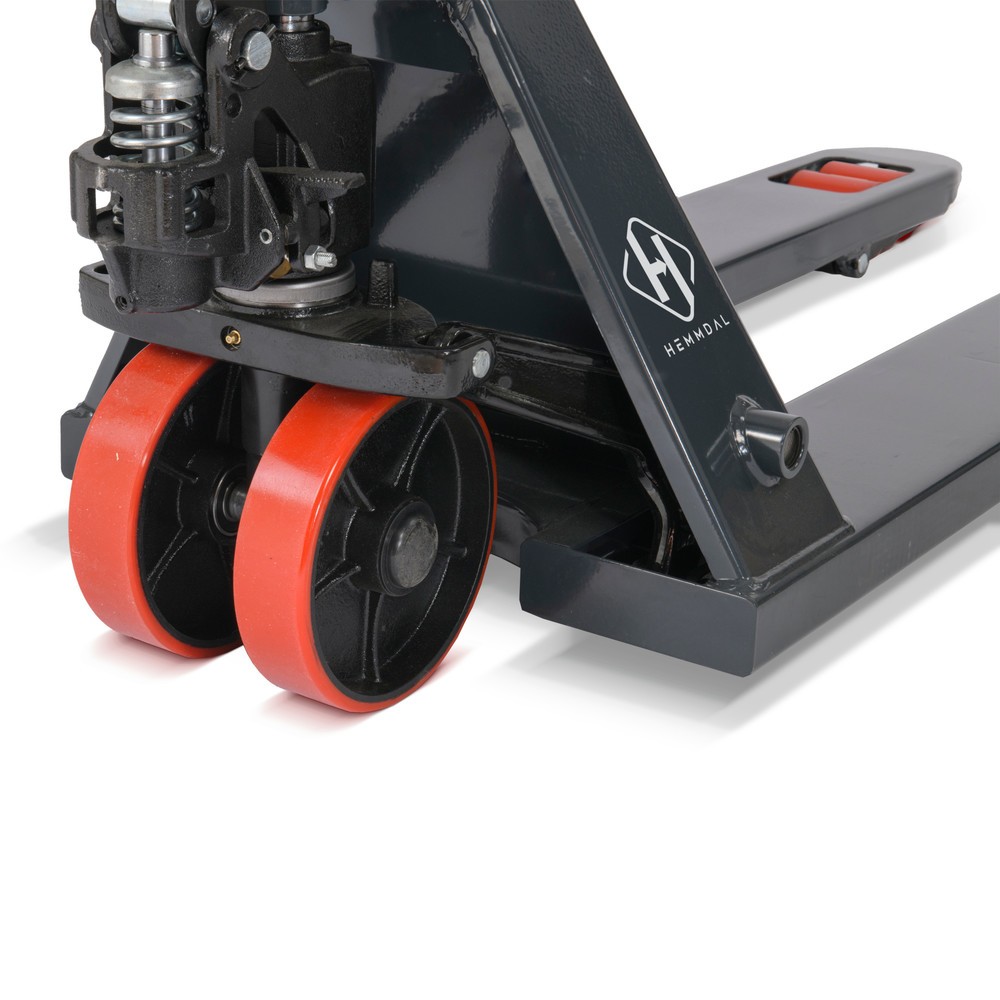 Número de imagen del producto 3: Transpaleta manual HEMMDAL PTM 2.5, capacidad de carga 2.500 kg, longitud de horquilla 1.150 mm, poliuretano, rodillos en tándem