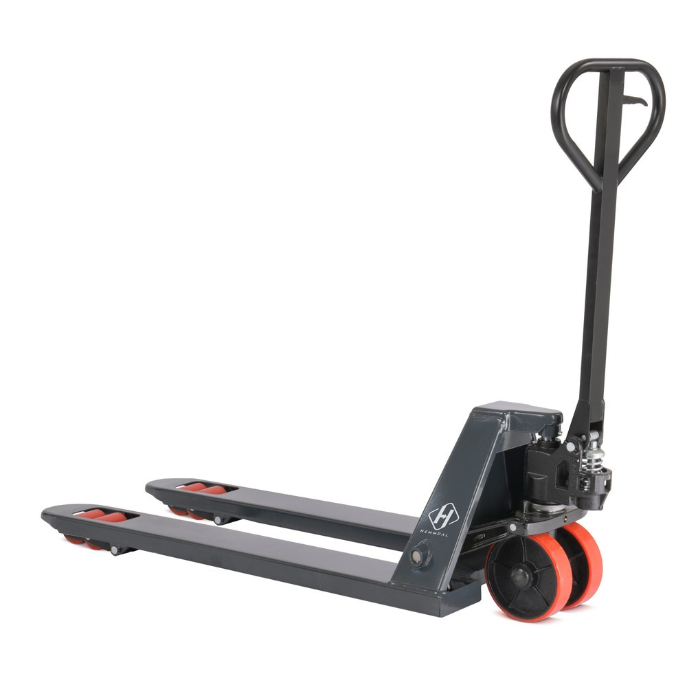 Número de imagen del producto 1: Transpaleta manual HEMMDAL PTM 2.5, capacidad de carga 2.500 kg, longitud de horquilla 1.150 mm, poliuretano, rodillos en tándem