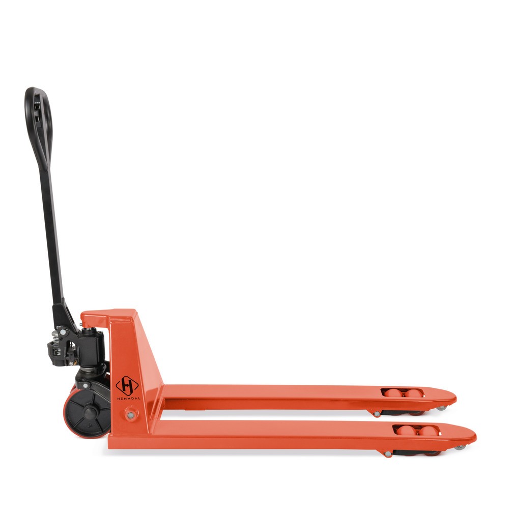 Número de imagen del producto 4: Transpaleta manual HEMMDAL PTM 2.5, capacidad de carga 2.500 kg, longitud de horquilla 1.150 mm, poliuretano, rodillos en tándem
