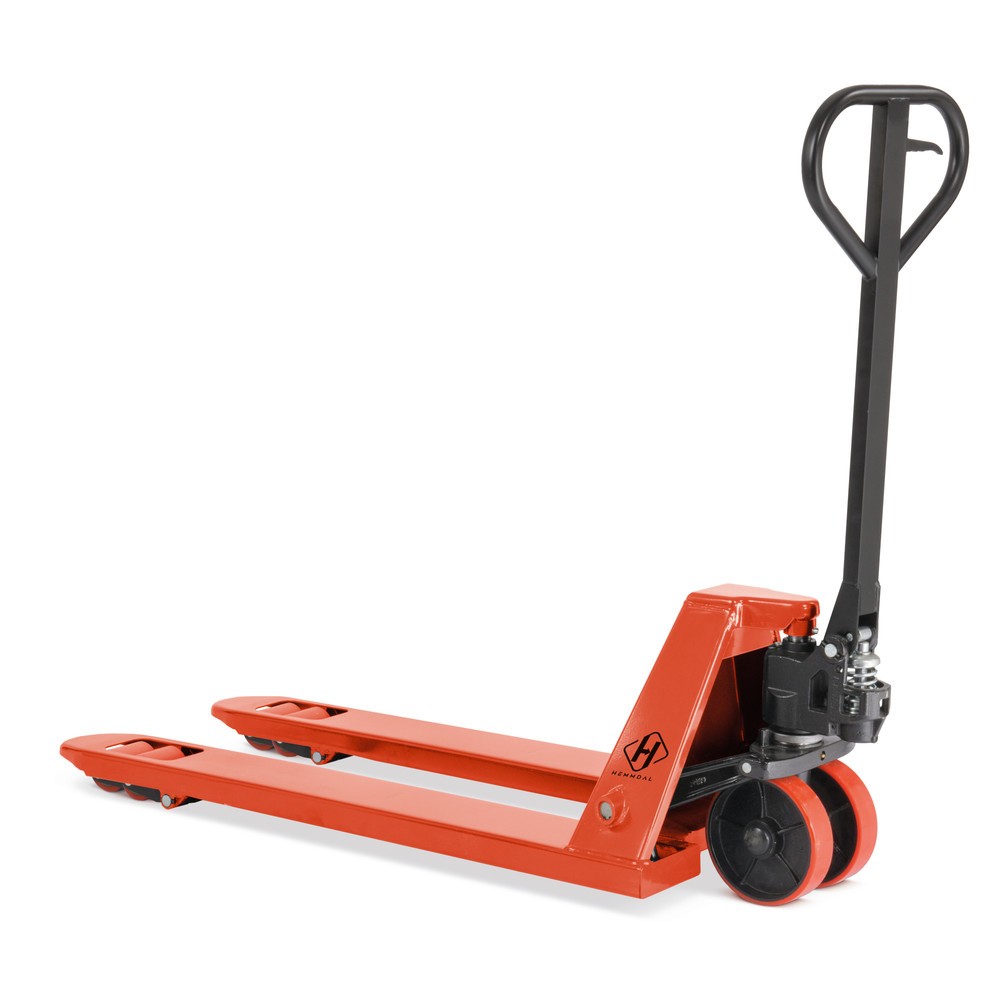 Imagen del producto: Transpaleta manual HEMMDAL PTM 2.5, capacidad de carga 2.500 kg, longitud de horquilla 1.150 mm, poliuretano, rodillos en tándem