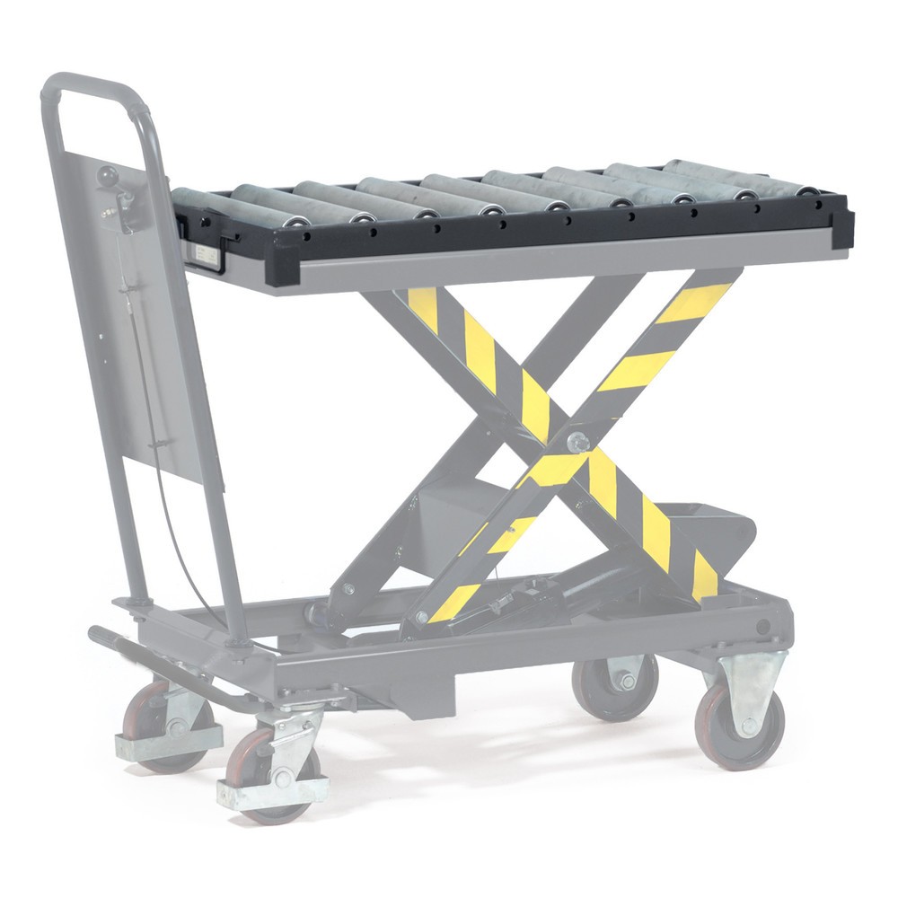 Imagen del producto: Transportador de rodillos para transpaleta tijeras con antideslizante, rígido