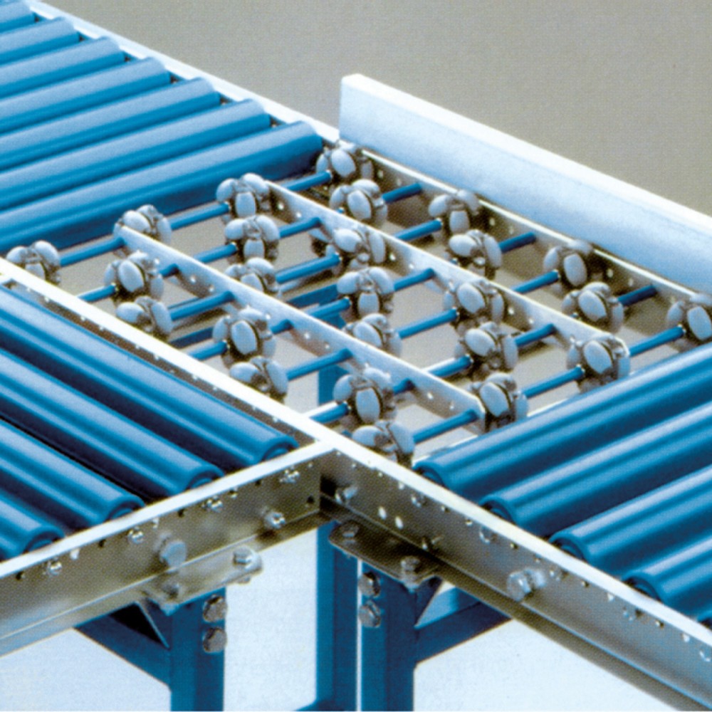 Número de imagen del producto 2: Transportador de rodillos pequeños omnidireccionales, L x An 1.500 x 600 mm, paso 200 mm