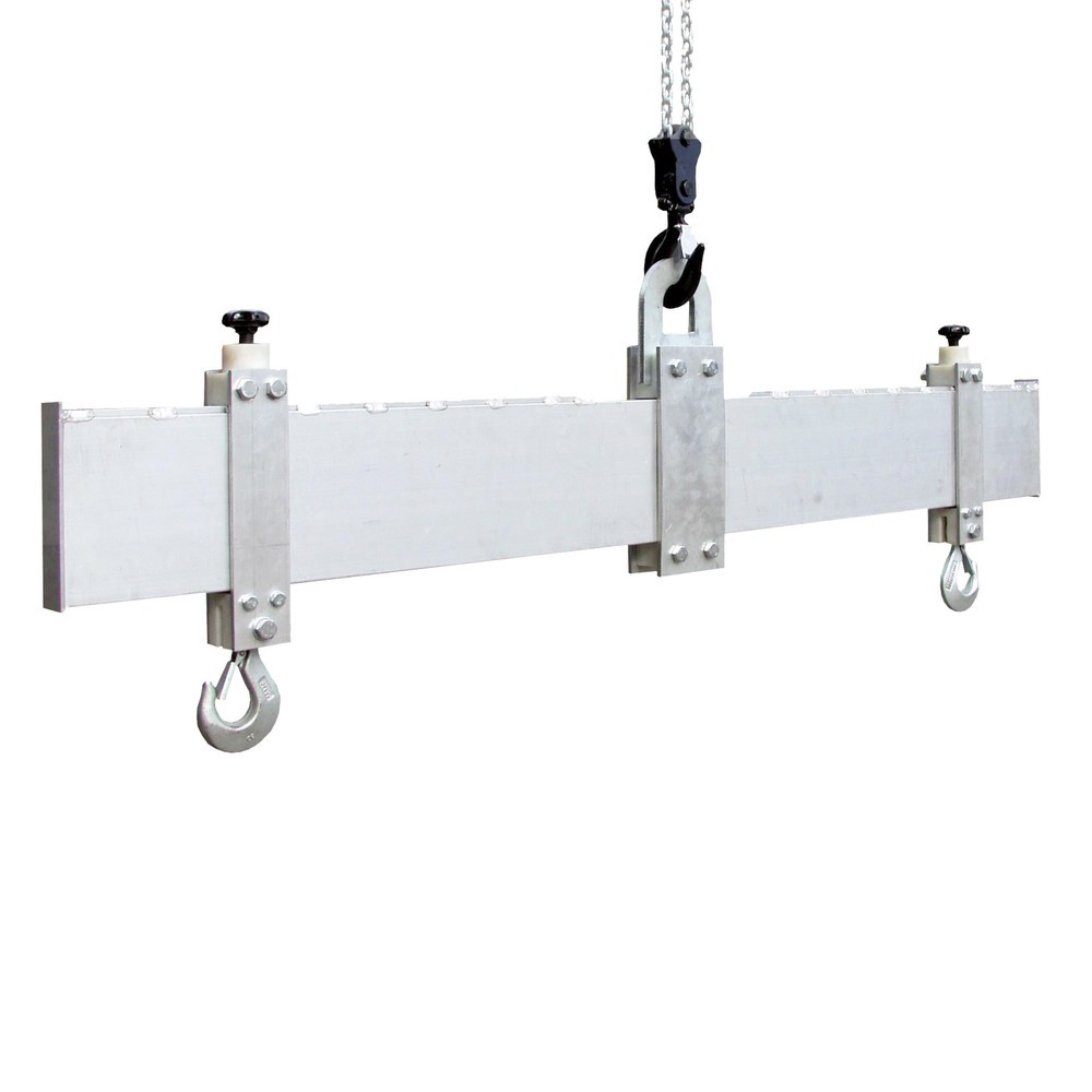 Imagen del producto: Travesaño de carga de aluminio SCHILLING con 2 ganchos de seguridad, anchura de trabajo 350-1.850 mm, CC 2.000 kg