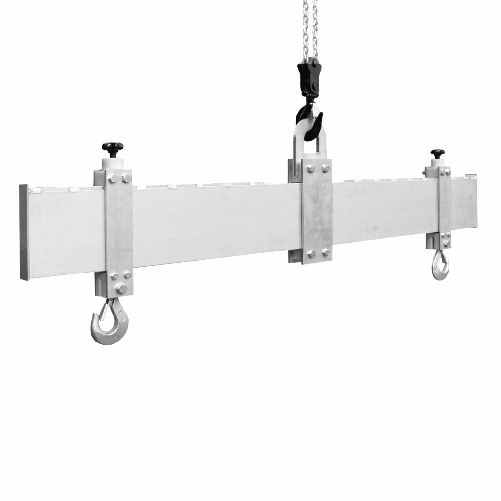 Imagen del producto: Travesaño de carga de aluminio SCHILLING con 2 ganchos de seguridad, anchura de trabajo 350-1.850 mm, CC 1.000 kg