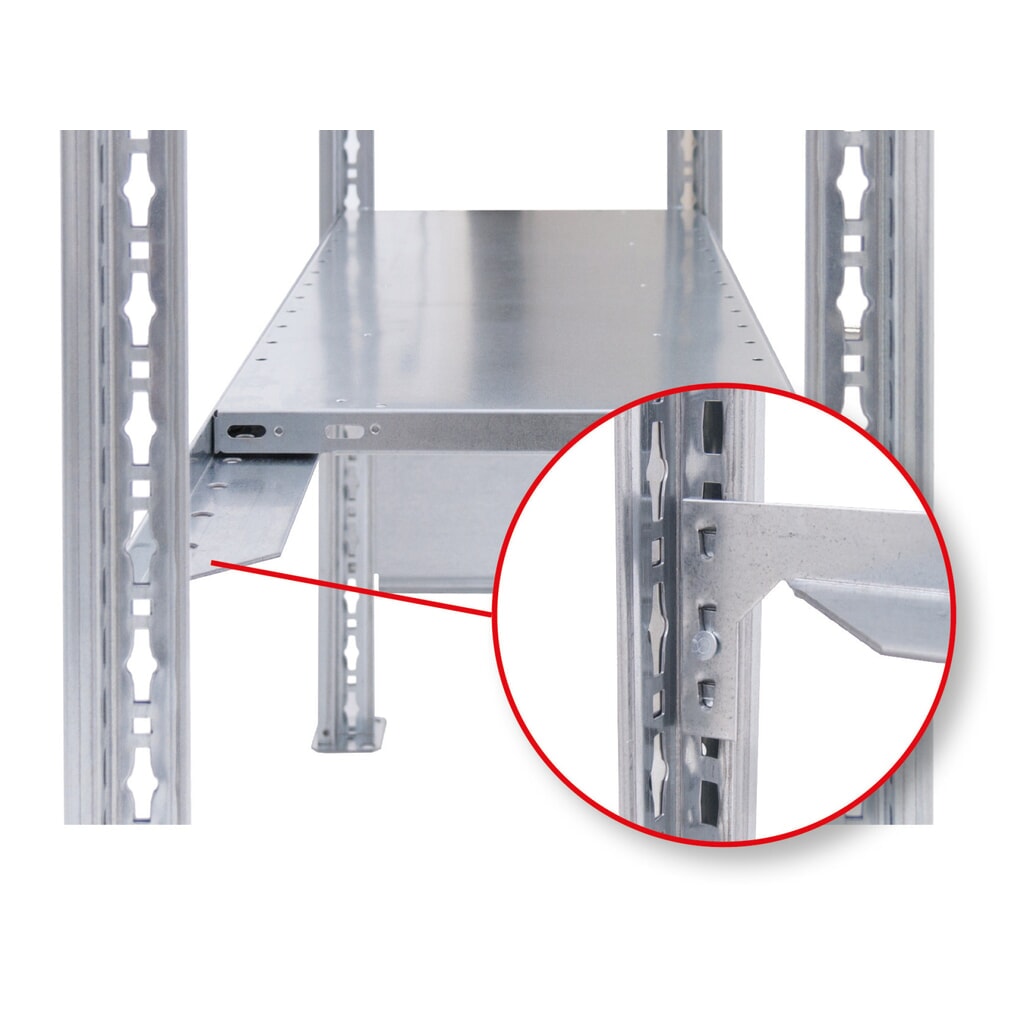 Travesaño longitudinal para estantería de cargas pequeñas SCHULTE, gris claro, anchura 750 mm, para balda MULTIplus85/150 Número de imagen del producto 3: Travesaño longitudinal para estantería de cargas pequeñas SCHULTE, gris claro, anchura 750 mm, para balda MULTIplus85/150