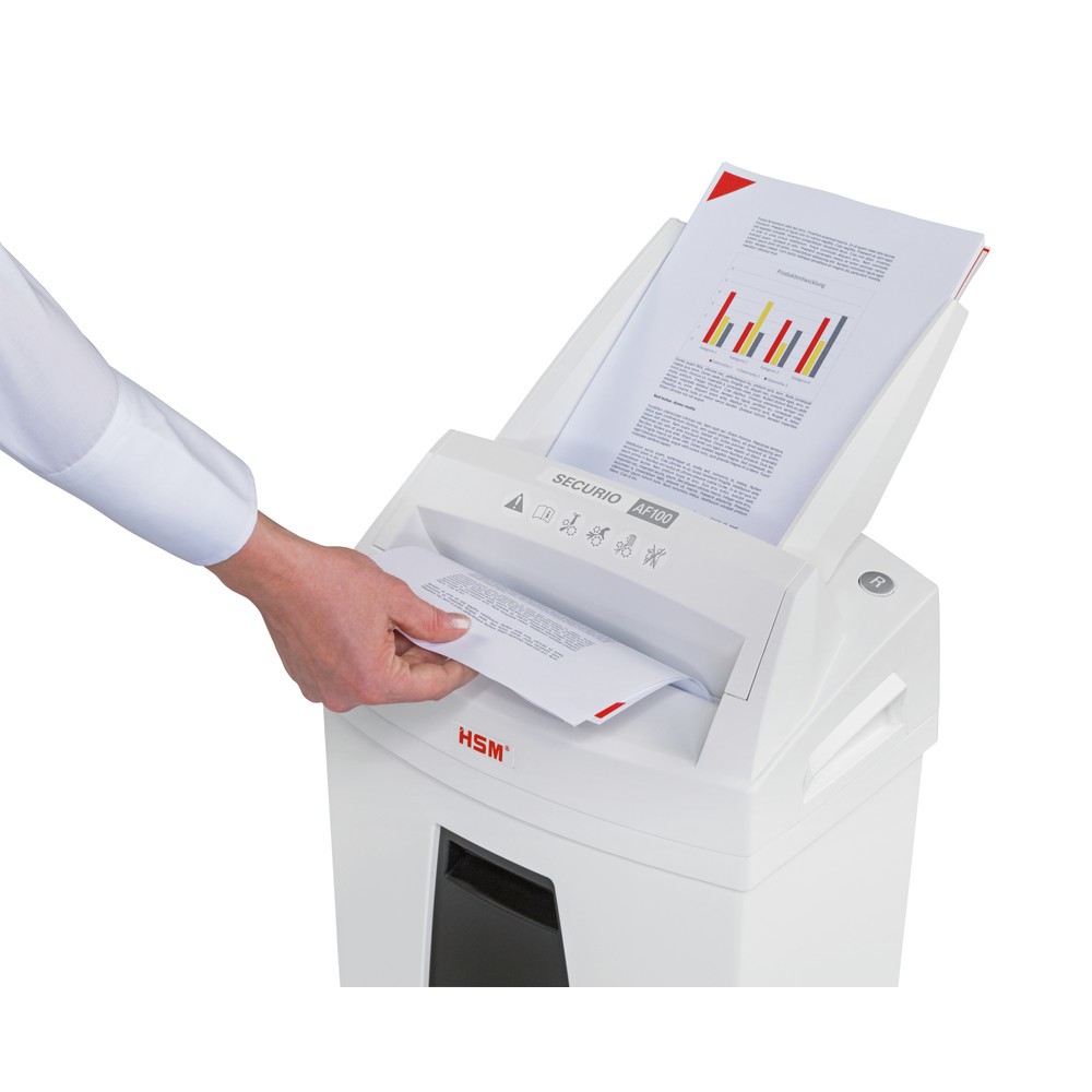 Número de imagen del producto 2: Trituradora de documentos HSM SECURIO AF100, alimentador automático de papel, corte de partículas 4 x 25 mm