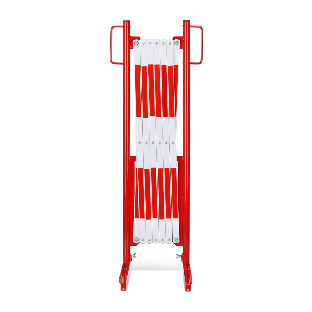 Rejilla de tijera, soporte en ambos lados, ancho 3.600 mm, rojo/blanco Número de imagen del producto 1: Rejilla de tijera, soporte en ambos lados, ancho 3.600 mm, rojo/blanco
