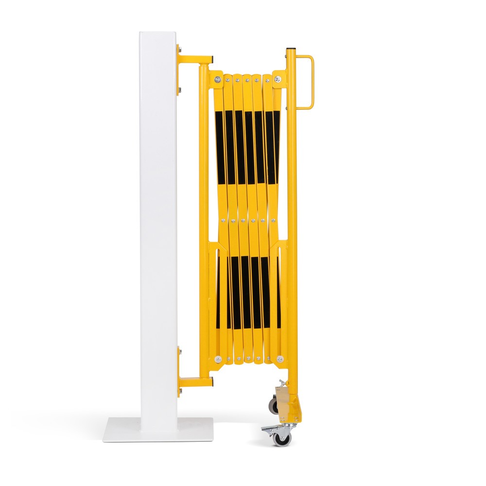 Número de imagen del producto 1: Rejilla de tijera, rodillos laterales individuales, montaje en pared, ancho 3.600 mm, negro/amarillo