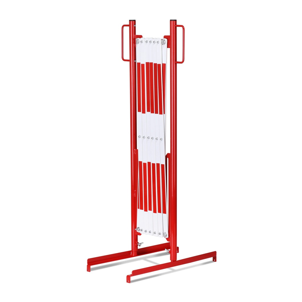 Número de imagen del producto 2: Rejilla de tijera, soporte en ambos lados, ancho 3.600 mm, rojo/blanco