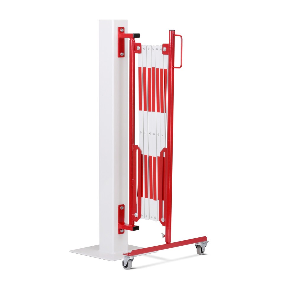 Número de imagen del producto 2: Rejilla valla de tijera de una cara, rollo, montaje en pared, ancho 3.600 mm, rojo/blanco