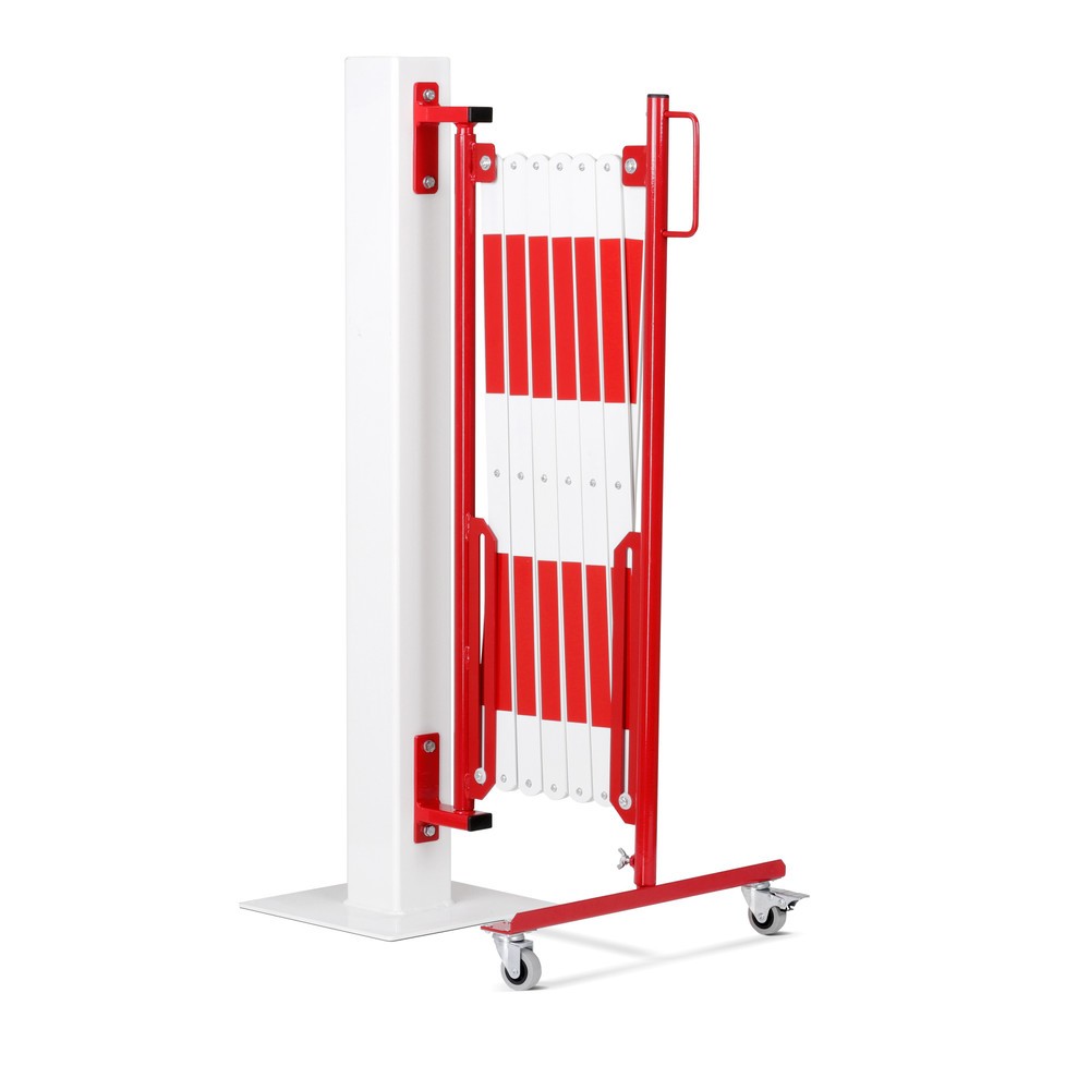 Número de imagen del producto 2: Rejilla valla de tijera de una cara, rollo, montaje en pared, ancho 4.000 mm, rojo/blanco