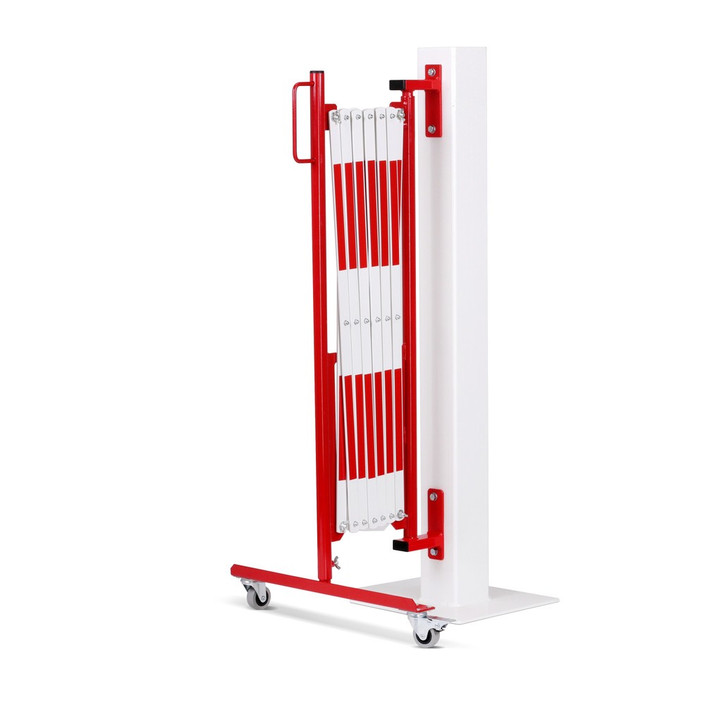 Número de imagen del producto 4: Rejilla valla de tijera de una cara, rollo, montaje en pared, ancho 3.600 mm, rojo/blanco